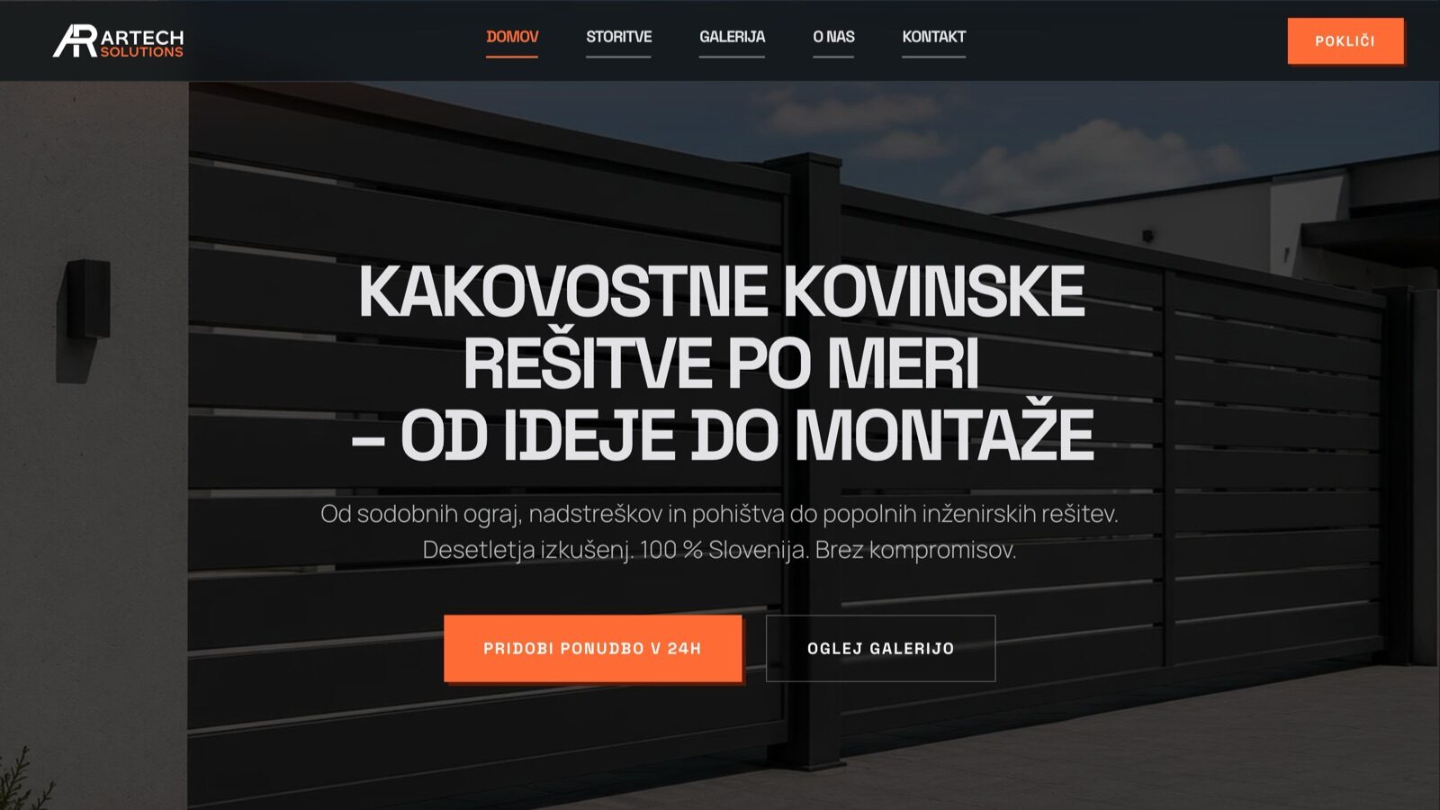 Artech Solutions — domača stran