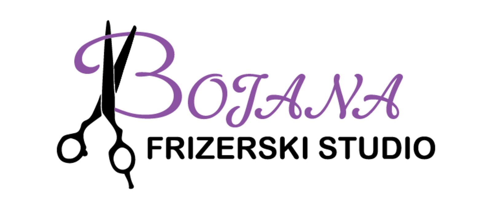 Frizerski studio Bojana, vhodna tabla na lokalu