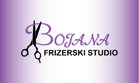 Frizerski studio Bojana, vizitka, sprednja stran