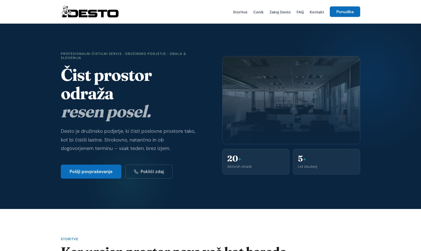 Desto — domača stran
