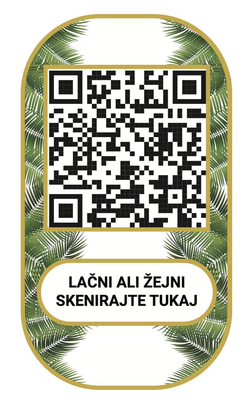 Kavarna Palmas, QR oznaka za mize