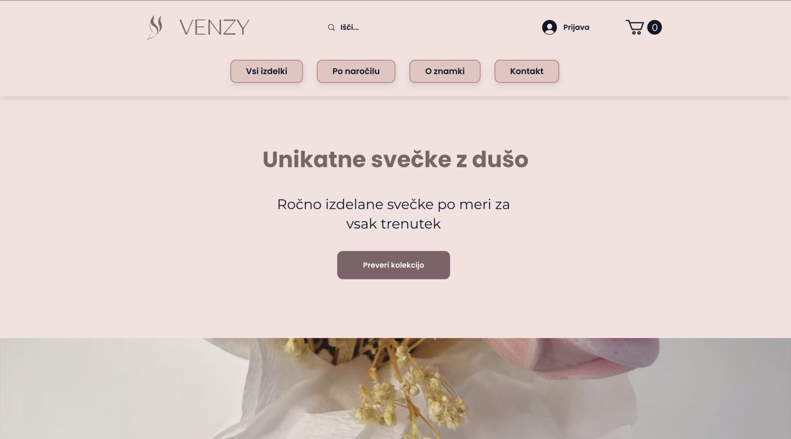 Venzy, celostna podoba in spletna trgovina